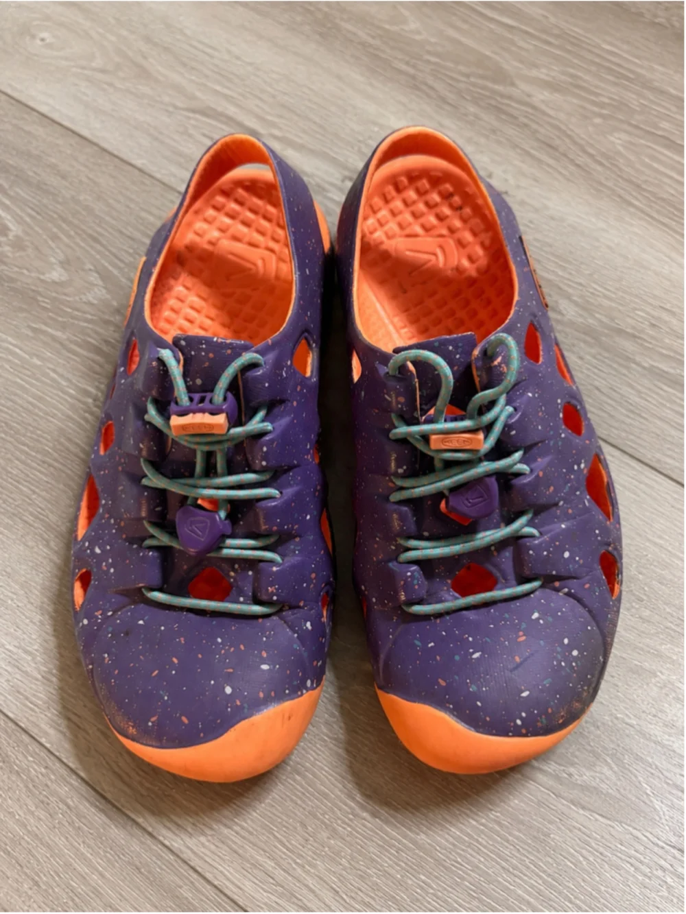 KEEN Kids Newport H2 Water Shoes Youth Size 2 Purple Orange Sport Sandals